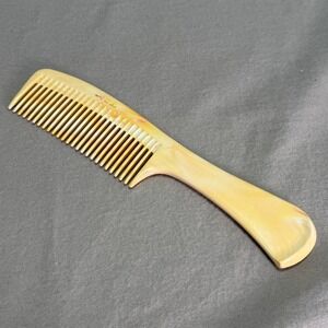 ACE Rake Hair Comb Cream Orange Marble Swirl Detangler Wide Tooth Vtg 70s 9"